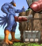  2020 absurd_res anonymous_artist anthro avian bird blue_body blue_fur bodily_fluids destruction erection facility falco_lombardi fur genital_fluids genitals hi_res huge_filesize humanoid_genitalia humanoid_penis internal macro male male_penetrating mountain nintendo penetration penile penis penis_milking precum star_fox tunnel video_games worship 