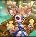  anatid anseriform avian bird cervid clothed clothing duck female humanoid mammal maplestory_2 official_art solo tinchai 