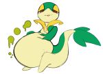  absurd_res ambiguous_gender belly big_belly colored digestion hi_res koryvali looking_down nintendo overweight overweight_ambiguous pok&eacute;mon pok&eacute;mon_(species) semi-anthro simple_background sketch smug snivy solo video_games vore white_background 