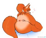 anthro anus asterigos:_curse_of_the_stars big_butt bodily_fluids bustingmangos butt butt_grab canid canine female fluffy fluffy_tail fox fur genital_fluids genitals green_eyes hair hand_on_butt hi_res looking_at_viewer m3 mammal nude orange_body orange_fur orange_hair orange_tail ponytail presenting presenting_hindquarters pussy pussy_juice smile solo spread_butt spreading tail twitter vulcane_(asterigos)