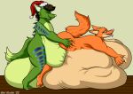 absurd_res couple furry harikuran hi_res hyper inflation nsfw obese overweight sex