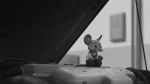  16:9 2020 ambiguous_gender anthro car clothed clothing detailed_background engine fully_clothed greyscale inside ipoke mammal monochrome mouse murid murine rodent sitting solo vehicle widescreen 