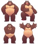  2020 anthro belly blush brown_body brown_fur cade_(the_human_heart) fur hi_res leonthelionel male mammal moobs nipples overweight overweight_anthro overweight_male simple_background solo the_human_heart_(game) ursid video_games visual_novel white_background 