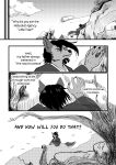 absurd_res anthro asian_clothing aucaailin canid canine canis clothing comic dialogue east_asian_clothing female gaudiestabyss27 hair hi_res hill japanese_clothing kimono mammal monochrome mountain plant tail tree willow_(gaudiestabyss27) wolf