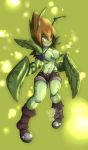  2010 antennae_(anatomy) anthro arthropod blush breasts clothing danterain exposed_breasts female hair hi_res humanoid insect lime_(danterain) mantis red_hair solo torn_clothing yellow_eyes 