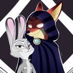  2018 anthro canid canine cloak_(tyrone_johnson) cloak_and_dagger clothed clothing dagger_(tandy_bowen) disney female fox fur hi_res juantriforce judy_hopps lagomorph leporid male mammal marvel nick_wilde rabbit text zootopia 