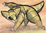 2023 colored desert female feral generation_1_pokemon glistening glistening_eyes hi_res line_art looking_away nintendo notched_ear outside pokemon pokemon_(species) sand sandshrew shaded solo solo_focus tail totalbruhlord yellow_body