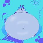 2023 2d_animation abittoasty animated anthro azule_(abittoasty) belly belly_grab belly_play big_belly blue_body blue_fur blue_nose blush breasts canid canine canis cute_fangs disembodied_hand domestic_dog duo eyelashes female fur hand_on_stomach hi_res huge_belly hyper hyper_belly loop mammal morbidly_obese morbidly_obese_anthro morbidly_obese_female navel obese obese_anthro obese_female open_mouth overweight overweight_anthro overweight_female pawpads solo_focus