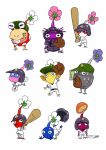  animal arm_up ball baseball_bat baseball_cap baseball_helmet baseball_mitt baseball_uniform black_eyes black_headwear black_shirt black_skin black_sleeves black_vest blue_eyes blue_pikmin blue_skin bulbmin closed_eyes clothed_animal colored_skin commentary_request everyone fangs floral_print flower green_headwear hat hat_loss helmet holding holding_ball holding_baseball_bat holding_towel hunched_over insect_wings marking_on_cheek mouth_hold mushroom mushroom_pikmin no_humans no_mouth nostrils oversized_object pants pikmin_(creature) pikmin_(series) pink_flower pink_skin plump pointing pointy_nose polka_dot puffy_short_sleeves puffy_sleeves purple_flower purple_hair purple_pikmin purple_skin red_eyes red_pikmin red_skin rock rock_pikmin shirt short_hair short_sleeves simple_background solid_circle_eyes sportswear t-shirt towel triangle_mouth tripping umpire v-shaped_eyes very_short_hair vest white_background white_eyes white_flower white_pants white_pikmin white_shirt white_skin white_sleeves winged_pikmin wings yamato_koara yellow_pikmin yellow_skin 