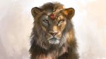  16:9 2020 akineza ambiguous_gender digital_media_(artwork) felid feral headshot_portrait lion mammal pantherine portrait solo widescreen yellow_eyes 