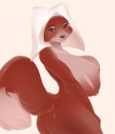  6:7 absurd_res anthro big_breasts breasts canid canine disney female fow fox fur hi_res huge_breasts hyper looking_at_viewer maid_marian mammal multicolored_body multicolored_fur nipples nude red_body red_fur robin_hood_(disney) simple_background smile solo two_tone_body two_tone_fur white_background white_body white_fur winter_nacht 