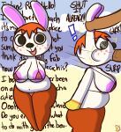 animal_crossing anthro areola areola_slip big_areola bikini cheek_bulge clothing duo exclamation_point female gabi_(animal_crossing) human instant_loss_2koma irrumatio klutzatdusk lagomorph leporid male male/female mammal micro_bikini nintendo offscreen_character oral penile public questionable_consent rabbit sex slightly_chubby slightly_chubby_female surprised_expression swimwear wide_hips