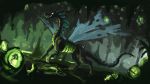  16:9 2020 arthropod cave cavern changeling dragon egg female friendship_is_magic green_theme hi_res insect_wings my_little_pony plainoasis queen_chrysalis_(mlp) widescreen wings 