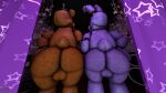 16:9 3d_(artwork) absurd_res animatronic anthro balls bear big_butt bonnie_(fnaf) brown_body butt clothing curtains digital_media_(artwork) drawing duo five_nights_at_freddy&#039;s freddy_(fnaf) genitals hand_on_hip hat headgear headwear hi_res huge_butt lagomorph leporid machine male male/male mammal nsg_editor nude presenting presenting_hindquarters purple_body rabbit robot scottgames source_filmmaker tail thick_thighs top_hat watermark wide_hips widescreen