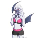  1:1 absol anthro claws clothing digital_drawing_(artwork) digital_media_(artwork) female fur furrholic looking_at_viewer nintendo pok&eacute;mon pok&eacute;mon_(species) red_eyes smile smiling_at_viewer solo video_games white_body white_fur 