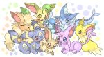 2008 big_ears blush chest_tuft digital_media_(artwork) eevee eeveelution espeon eyes_closed feral flareon fluffy_ears generation_1_pokemon generation_2_pokemon generation_4_pokemon glaceon group inner_ear_fluff jolteon kemono leafeon lying mouth_closed nintendo no_pupils on_front open_mouth open_smile paws pokemon pokemon_(species) shaded simple_background sitting smile standing suppainu tuft umbreon vaporeon