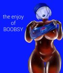  beverage big_breasts breasts clothed clothing female hi_res humanoid muffin_top nipples no_underwear not_furry pepsi pinup pose soda soda_bottle sodapopman solo thick_thighs 