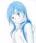  1girl blue_hair blue_tone doodles highres potekite tenki_no_ko 