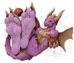 activision anthro barefoot candy claws dessert feet food foot_fetish foot_focus horn kredri lollipop looking_at_viewer male membrane_(anatomy) membranous_wings mythological_creature mythology nude paws scalie simple_background smile solo spyro spyro_the_dragon tail toe_claws toes wings wrinkled_feet wrinkles