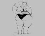  anthro big_butt bikini butt canid canine canis clothing female huge_butt mammal monochrome overweight overweight_anthro overweight_female ramona_alvarez ritts solo swimwear wolf 