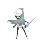 2020 alternate_species ambiguous_anthro ambiguous_gender anthro arthropod biped cel_shading clothed clothing cracks crossover digital_drawing_(artwork) digital_media_(artwork) dream_(youtuber) ender_pearl furrification green_cloak holding_object holding_sword holding_weapon hollow_knight hood_up leaf male_(lore) mask melee_weapon microsoft minecraft mojang sad-ist shaded simple_background smiley_face soft_shading solo standing sword team_cherry vessel_(species) weapon white_background white_mask xbox_game_studios