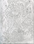  claws female graphite_(artwork) group horn jungle male monster not_furry not_furry_focus pencil_(artwork) reptile scalie sketch teeth_showing traditional_media_(artwork) unremarkable-squid 