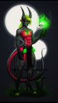  2018 animal_humanoid black_bars bone clothed clothing colored demon demon_humanoid digital_drawing_(artwork) digital_media_(artwork) digital_painting_(artwork) elemental_manipulation fire fire_manipulation flask front_view full-length_portrait glowing hair hedge hi_res horn horned_humanoid human humanoid letterbox long_hair looking_at_viewer magic male mammal mammal_humanoid mythology not_furry nude poison portrait potion red_body rizonik shaded simple_background skull smile solo sparkles standing undead zombie 