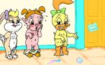  baby_lola baby_looney_tunes baby_melissa_duck lola_bunny petunia_pig 