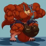  1:1 2020 4_toes 5_fingers anthro balls big_balls big_muscles big_penis black_nipples black_penis bobert boxers_(clothing) canid canine canis clothing digitigrade erection fingers flexing genitals hi_res huge_balls huge_muscles huge_penis hyper hyper_balls hyper_genitalia hyper_muscles hyper_pecs hyper_penis lock_mckeldrick_(character) male mammal muscular muscular_anthro muscular_male nipples open_mouth penis smile solo standing tattoo toes tongue tongue_out torn_clothing underwear were werecanid werecanine werewolf wolf 