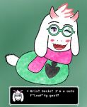  absurd_res bovid caprine deltarune devluca17 fluffy fluffy_ears fluffy_hair goat hair hi_res loaf male mammal meme ralsei scarf smile smiling_at_viewer speech_bubble undertale_(series) 