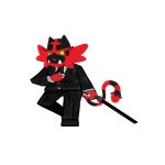 absurd_res anthro black_body black_bottomwear black_clothing black_footwear black_fur black_pants black_shoes black_suit black_tie_(suit) bottomwear button_(fastener) caimanresurgunt cel_shading clothing footwear fur generation_7_pokemon green_eyes hi_res holding_object holding_weapon incineroar library_of_ruina male nintendo pants pokemon pokemon_(species) project_moon red_body red_fur red_nose shaded shirt shoes solo suit tail teeth topwear weapon white_clothing white_shirt white_topwear yellow_sclera