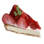  food food_focus fruit fruit_tart lowres no_humans original pie pie_slice simple_background strawberry strawberry_tart tart_(food) white_background zong_zi 