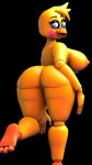  3d_(artwork) 4k 9:16 absurd_res animatronic digital_media_(artwork) female five_nights_at_freddy&#039;s five_nights_at_freddy&#039;s_2 geometryboymejia hi_res machine nude robot simple_background smile solo toy_chica_(fnaf) video_games 