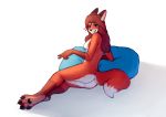  &lt;3 2020 absurd_res anthro black_nose black_pawpads breasts butt canid canine color_fox dipstick_tail female fox fur gloves_(marking) hair hi_res leg_markings looking_at_viewer mammal markings multicolored_tail nude pawpads simple_background socks_(marking) solo white_background 