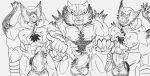  hi_res incineroar legendary_pok&eacute;mon monochrome nintendo pok&eacute;mon pok&eacute;mon_(species) san_jaguar video_games zarude 