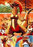  ambiguous_gender bisharp comic fight generation_5_pokemon grimart group haxorus nintendo open_mouth plant pokemon pokemon_(species) standing sun tree 