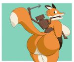  anthro big_breasts big_butt breasts butt canid canine female fox huge_breasts huge_butt locote68 looking_back mammal nude tagme teeth thick_thighs 