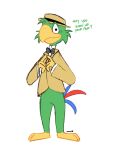  3:4 anthro avian bird bow_tie clothing disney feathers green_body green_feathers hi_res humor jos&eacute;_carioca male ottmutt parrot solo suit the_three_caballeros 