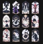  6+boys 6+girls \||/ absurdres angel angel_wings animal animal_ears antlers artist_name balance_scale black_background black_dress black_hair colored_skin completely_nude cross crossed_legs crrn dress english_commentary feathered_wings flower full_body giant_snake goat_boy goat_girl goat_horns halo head_wings highres horns infinity_symbol justice_(tarot) latin_cross long_hair long_sleeves moon_phases multiple_boys multiple_girls multiple_wings nude original oversized_animal pink_hair rabbit_boy rabbit_ears rabbit_girl rabbit_tail robe roman_numeral simple_background single_wing sitting snake snake_hair standing star_(symbol) strength_(tarot) sword tail tarot tarot_(medium) the_chariot_(tarot) the_emperor_(tarot) the_empress_(tarot) the_fool_(tarot) the_hermit_(tarot) the_hierophant_(tarot) the_high_priestess_(tarot) the_lovers_(tarot) the_magician_(tarot) twitter_username veil weapon weighing_scale wheel_of_fortune_(tarot) white_flower white_hair white_robe white_skin white_snake wings 