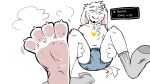  4_toes anthro asriel_dreemurr bulge clothed clothing dirty dirty_feet feet foot_fetish foot_focus foot_play gakuseigitsune hi_res male soles solo toes undertale undertale_(series) underwear underwear_only 