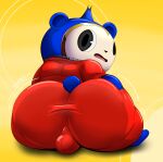  absurd_res anthro bear big_butt bulge butt clothing hand_on_butt hi_res looking_at_viewer looking_back male mammal persona_(series) persona_4 solo suit teddie_(persona) tepigfan101 tight_clothing 