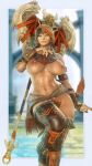  anthro areola better_version_at_source big_breasts breasts clothed clothing digital_media_(artwork) felid female final_fantasy final_fantasy_xiv fur genitals hair hi_res hrothgar mammal muscular muscular_anthro nipples partially_clothed pubes solo square_enix wuk_lamat xiversk 