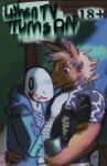 18+_adults_only_sign 2024 absurd_res amphibian anthro athletic_wear blonde_hair blue_body brown_body brown_fur caimanresurgunt clothing comic cover cover_art cover_page duo equid equine fishnet_clothing fishnet_topwear flesh_fang fur hair half-closed_eyes hand_on_chest hand_on_hip hi_res holding_another hoodie horse jacket leer_valentine light lighting looking_at_viewer looking_down male male/male mammal mohawk muscular muscular_male narrowed_eyes newt open_mouth salamander shaded smile text thoroughbred topwear wide_eyed will_(buffalonium)