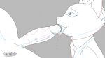  animated anthro bodily_fluids duo felid feline female garfiendz hi_res human human_on_anthro interspecies male male/female mammal oral oral_penetration penetration saliva samantha_(infinity_train) short_playtime side_view unfinished wide_eyed 