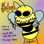  ambiguous_gender arthropod bee black_eyes chefrens female femboy hi_res humanoid hymenopteran insect mabel_(chefrens) makeup male male/female presenting solo wings 