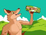 2d_animation ambiguous_gender animated anthro canid canine canis cloud commercial_vehicle digital_media_(artwork) dustmouse extreme_size_difference fan_body fangs fur green_eyes group holding_bus holding_object holding_vehicle humanoid larger_anthro larger_male loop macro macro_anthro macro_male male mammal mountain open_mouth outside pixel_(artwork) pixel_animation public_transportation shaking_vehicle short_playtime size_difference sky smaller_ambiguous tan_body tan_fur teeth tongue vehicle vore wolf