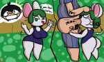 animal_crossing anthro assertive assertive_female bedroom_eyes big_breasts bottomless breasts bree_(animal_crossing) cheek_bulge clothed clothing clothing_pull duo fellatio_gesture female gesture human inviting inviting_to_oral klutzatdusk male male/female mammal mouse murid murine narrowed_eyes nintendo one_eye_closed oral oral_penetration penetration pulling_pants_down rodent seductive short_stack size_difference suggestive suggestive_gesture surprised_expression thick_thighs tongue tongue_out villager_(animal_crossing) wide_hips wink
