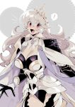  1girl armor armored_leotard black_leotard breasts corrin_(female)_(fire_emblem) corrin_(female)_(silent_bloodline)_(fire_emblem) corrin_(fire_emblem) crown fire_emblem fire_emblem_fates fire_emblem_heroes highres lace_thighhighs large_breasts leotard negiwo official_alternate_costume overskirt pointy_ears queen red_eyes shoulder_armor white_hair 
