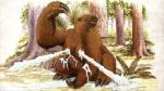  16:9 bodily_fluids claws female feral flat_face ground_sloth lactating leaf mammal pilosan projectile_lactation sloth tree unknown_artist why widescreen xenarthran 