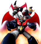  arm_up clenched_hand clenched_hands commentary_request feet_out_of_frame glowing glowing_eyes great_mazinger great_mazinger_(robot) grendizer index_finger_raised looking_at_viewer mazinger_(series) mazinger_z mazinger_z_(mecha) mecha mecha_focus nakamura_jun'ichi no_humans open_hands outstretched_arms radio_antenna robot science_fiction signature standing super_robot ufo_robo_grendizer yellow_eyes 